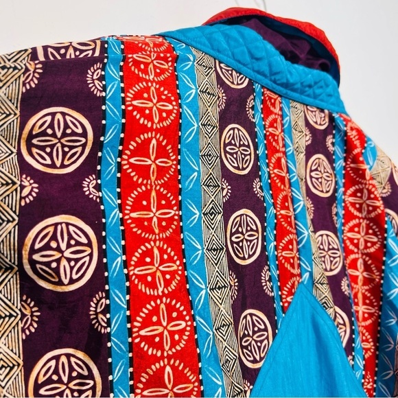Vintage Retro Lavon Colorful Windbreaker Blue Red Purple 1990s 1980s L - Picture 6 of 10